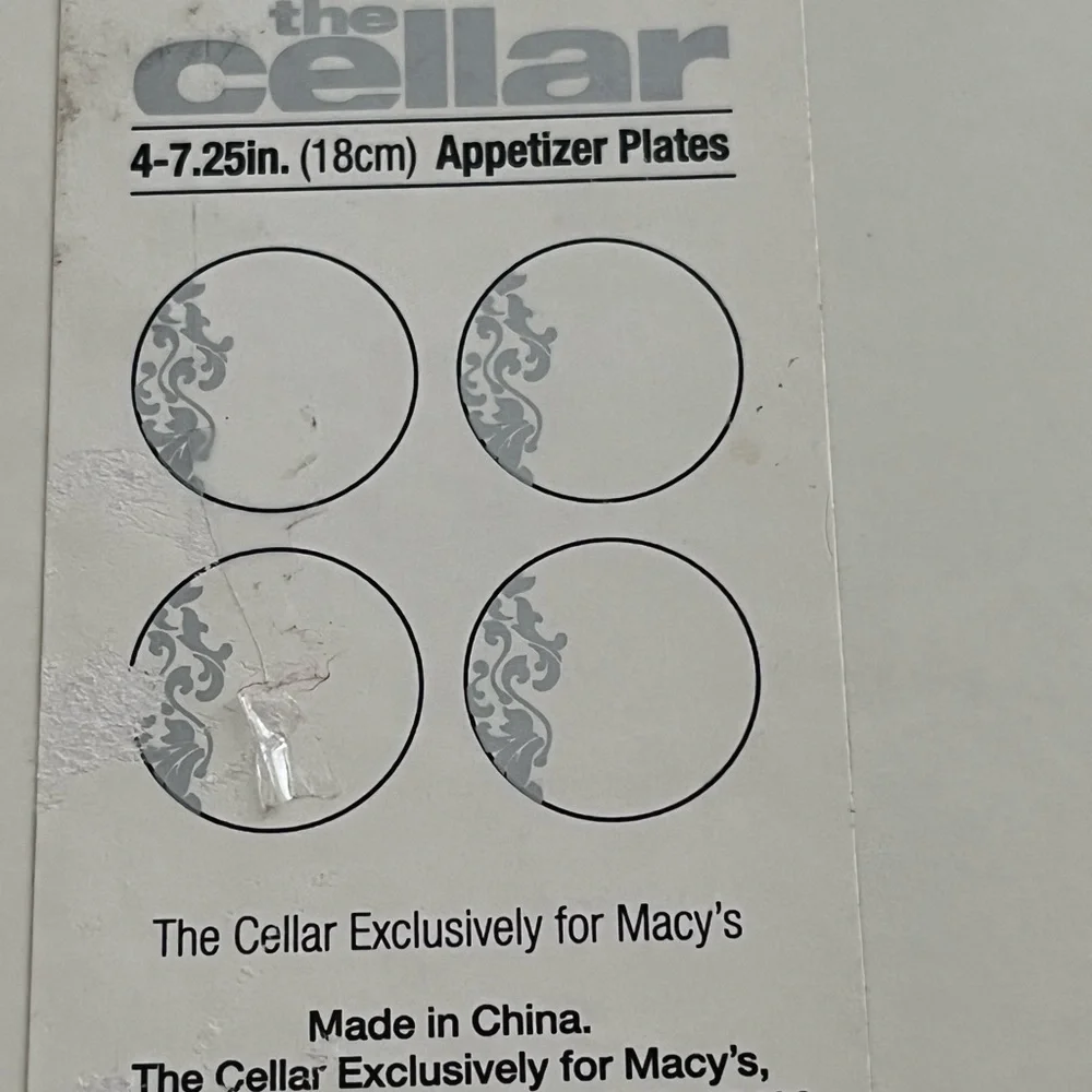 The Cellar 4-7.25in appetizer plates